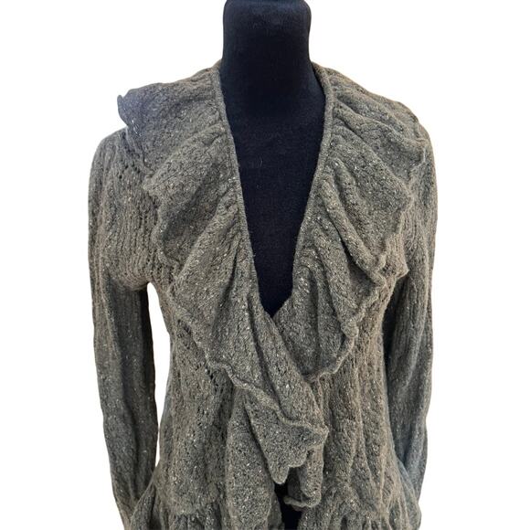 Ralph Lauren Gray Ruffle Sweater - Picture 6 of 11